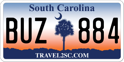 SC license plate BUZ884