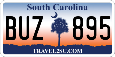 SC license plate BUZ895