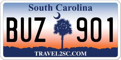 SC license plate BUZ901