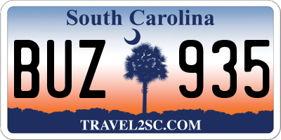 SC license plate BUZ935
