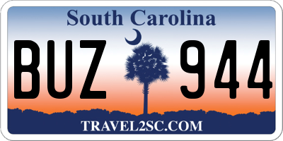 SC license plate BUZ944