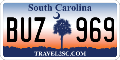 SC license plate BUZ969