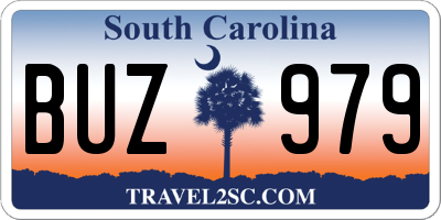 SC license plate BUZ979
