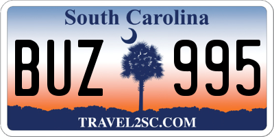 SC license plate BUZ995