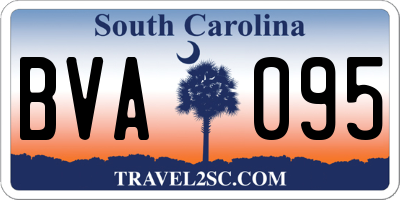 SC license plate BVA095