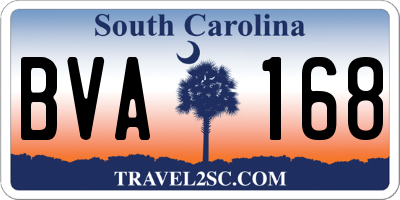 SC license plate BVA168