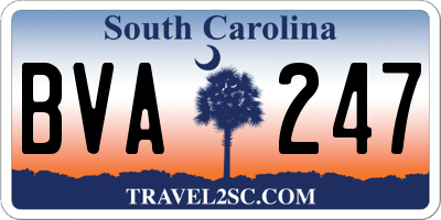SC license plate BVA247