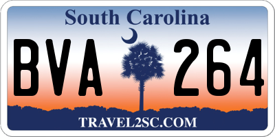 SC license plate BVA264