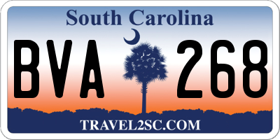 SC license plate BVA268