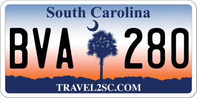 SC license plate BVA280