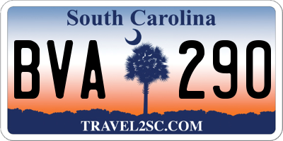 SC license plate BVA290
