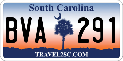 SC license plate BVA291