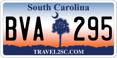 SC license plate BVA295