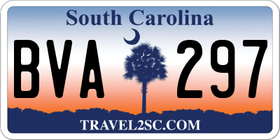 SC license plate BVA297