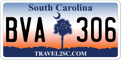SC license plate BVA306
