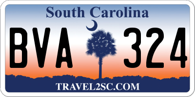SC license plate BVA324