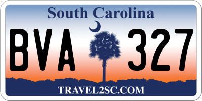 SC license plate BVA327