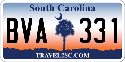 SC license plate BVA331