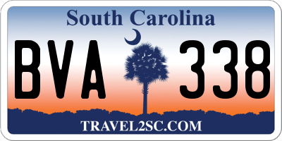 SC license plate BVA338