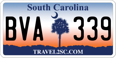 SC license plate BVA339