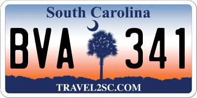 SC license plate BVA341