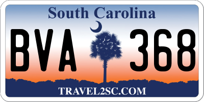 SC license plate BVA368