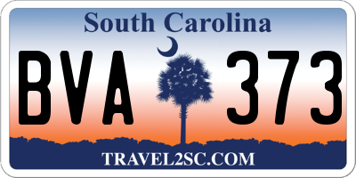 SC license plate BVA373