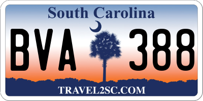 SC license plate BVA388