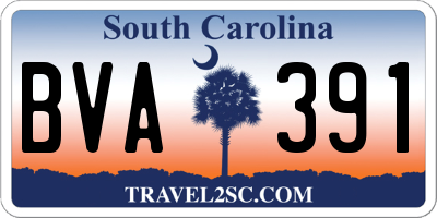 SC license plate BVA391