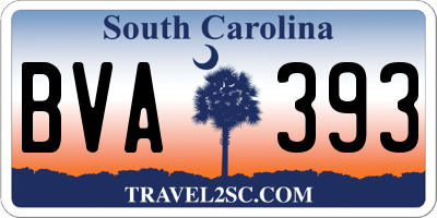 SC license plate BVA393