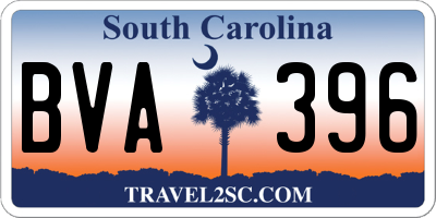 SC license plate BVA396