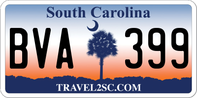 SC license plate BVA399
