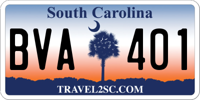 SC license plate BVA401