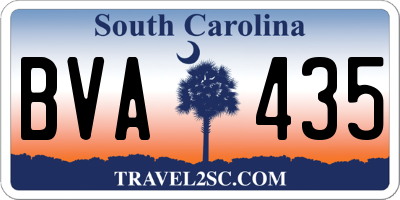 SC license plate BVA435