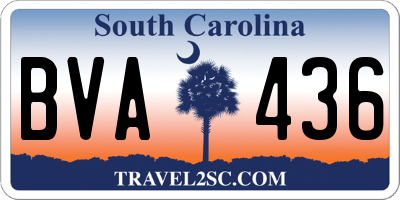 SC license plate BVA436