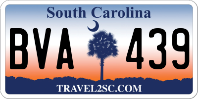 SC license plate BVA439