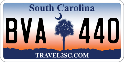 SC license plate BVA440