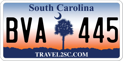 SC license plate BVA445