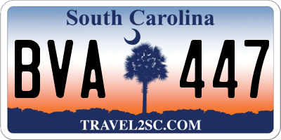 SC license plate BVA447