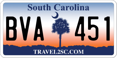 SC license plate BVA451