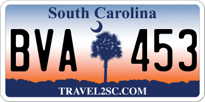 SC license plate BVA453