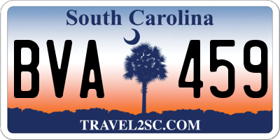 SC license plate BVA459