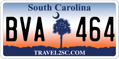 SC license plate BVA464