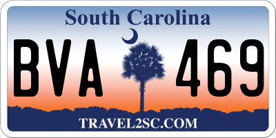 SC license plate BVA469