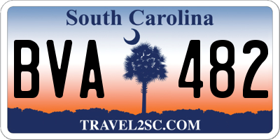 SC license plate BVA482