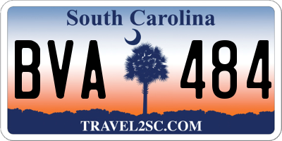 SC license plate BVA484