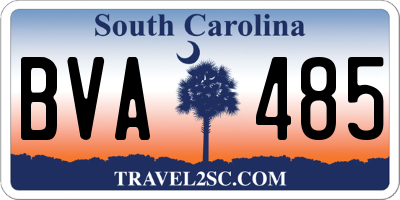 SC license plate BVA485
