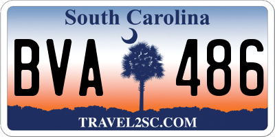 SC license plate BVA486