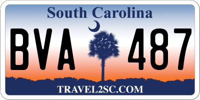 SC license plate BVA487
