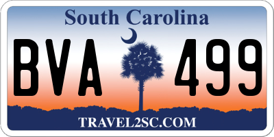 SC license plate BVA499